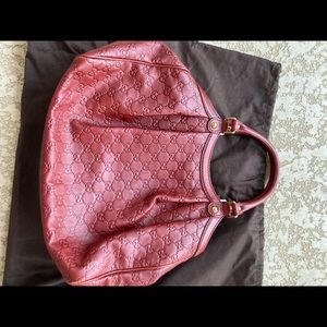 Maroon Gucci Handbag